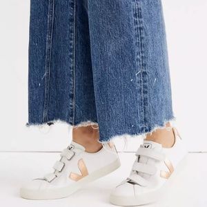 Veja™ 3-Lock Esplar Low Sneakers in White and Gold